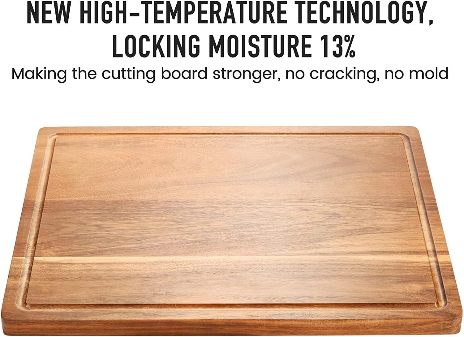 Fossa Wood Cutting Boards for Kitchen, Large Charcuterie boards, Reversible Wooden Chopping Board-1