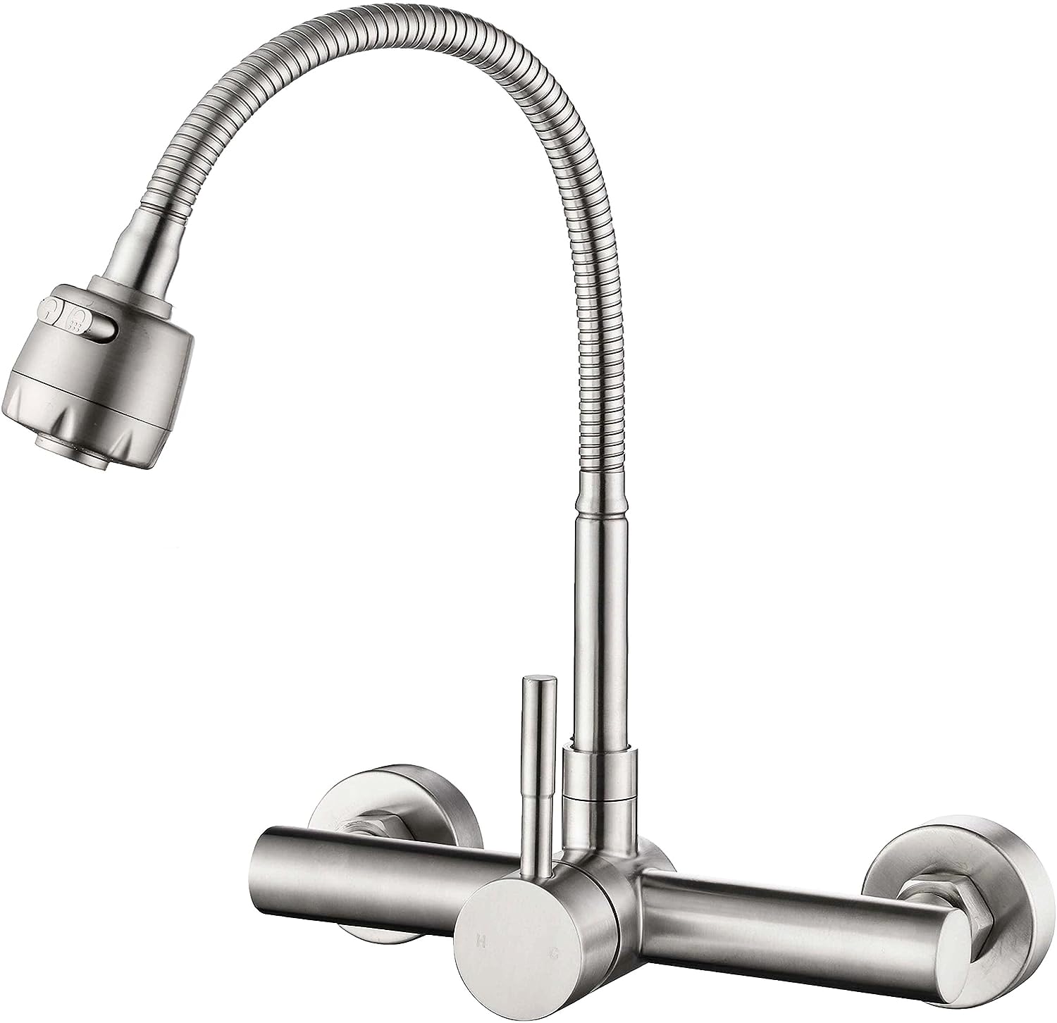 Fossa Kitchen Sink Wall Mount with Sprayer Stainless Steel Mixer Tap Faucet-0